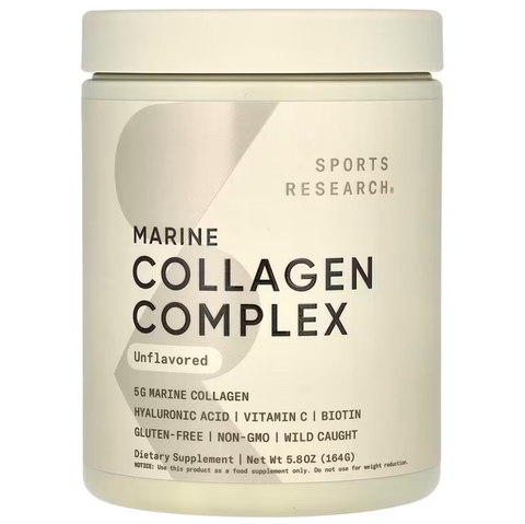Sports Research Marine Collagen Complex Unflavored Комплекс з морським колагеном 164 g