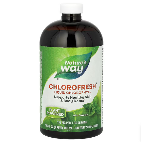 Nature's Way Chlorofresh Liquid Chlorophyll Mint Рідкий хлорофіл 132 mg 16 fl oz 473.2 ml