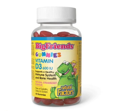 Natural Factors Big Friends Vitamin D3 600 IU Вітамін Д3 60 Gummies