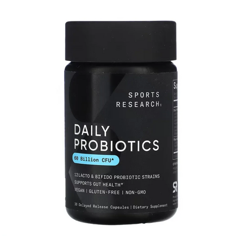Sports Research Daily Probiotics with Prebiotics 60 Billion CFU Пробіотики 30 caps