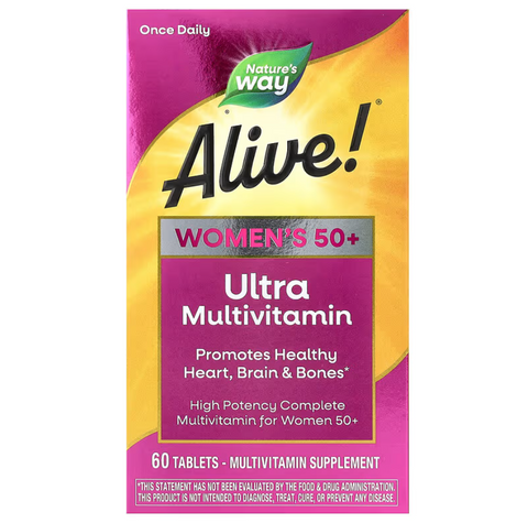 Nature's Way Alive! Once Daily Women's 50+ Multi-Vitamin Мультивітаміни для жінок 50+ 60 Tablets