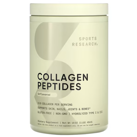Sports Research Collagen Peptides Unflavored Колагенові пептиди 454 g