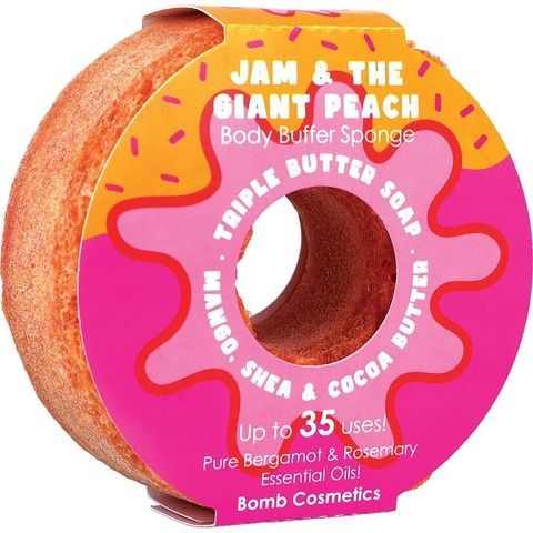 Bomb Cosmetics Body Buffer Sponge Jam and The Giant Peach Мильна губка