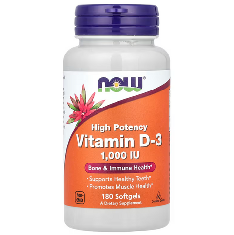 Now Foods Vitamin D-3 1000 IU Вітамін Д-3 смак фруктів 1000 МО 180 Chewables