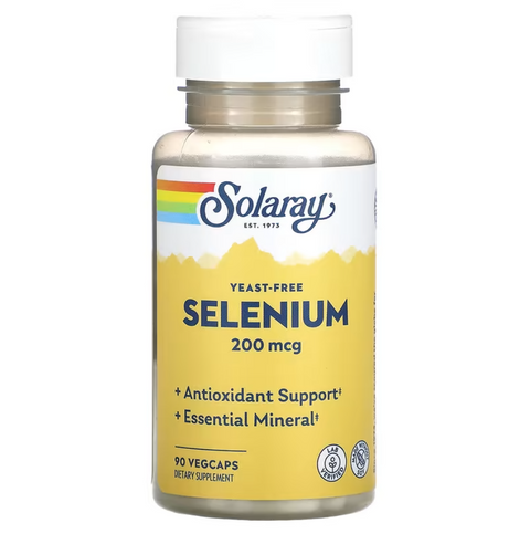 Solaray Selenium 200 mcg Селен 200 мкг 90 herbal capsules