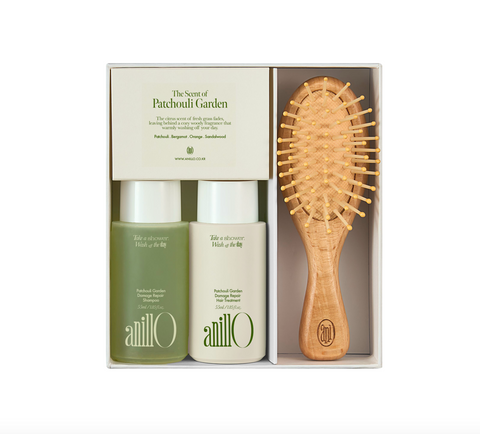 ANILLO Patchouli Garden Damage Repair Hair and Brush Set Набір для волосся