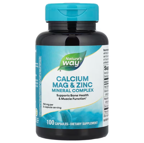 Nature's Way Calcium Mag & Zinc 765 mg Комплекс мінералів з кальцієм, магнієм та цинком 100 caps
