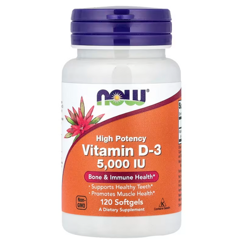 Now Foods Vitamin D3 5000 IU Вітамін D3 120 шт