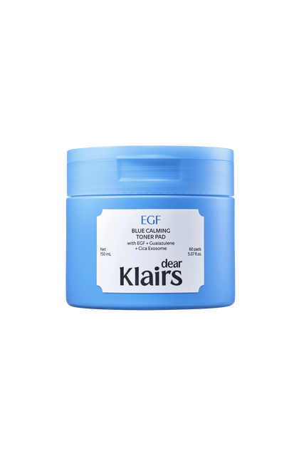 Dear, Klairs EGF Blue Calming Toner Pad Заспокійливі тонізуючі пади 60 шт