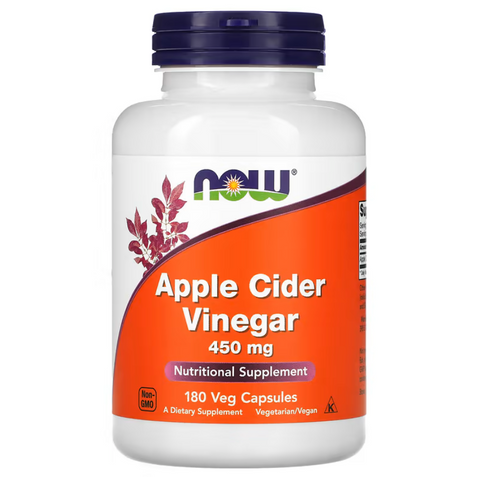 Now Foods Apple Cider Vinegar 450 mg Яблучний оцет 180 Veg Caps