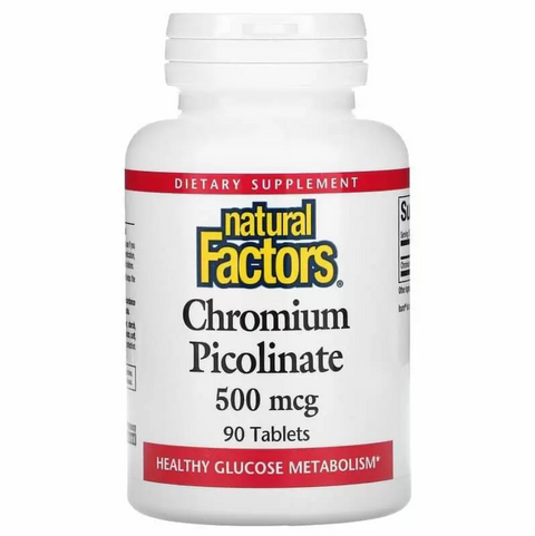 Natural Factors Chromium Picolinate 500 mcg Хром піколінат 90 Tablets