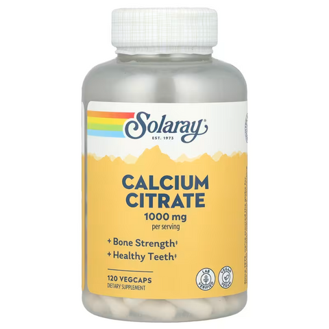 Solaray Calcium Citrate 1000 mg Цитрат кальцію 120 Veg Caps