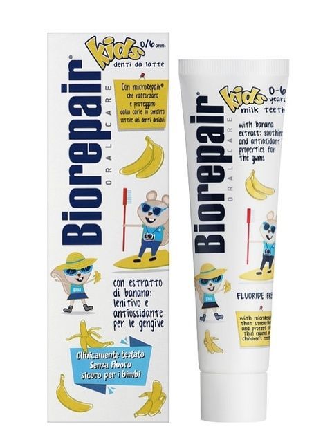 Biorepair Дитяча зубна паста &laquo;Веселе мишеня&raquo; банан від 0 до 6 років 50 ml