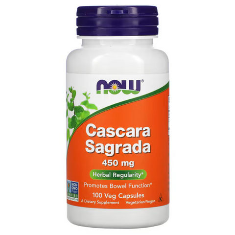Now Foods Cascara Sagrada Каскара саграда 450 mg 100 Veg Caps