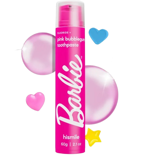 Hismile Barbie Pink Bubblegum Toothpaste Зубна паста зі смаком жуйки 60 g