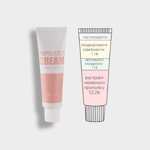 Derma Factory Propolis 52% Cream Живильний крем для обличчя з 52% прополісу 50 g, 50 g