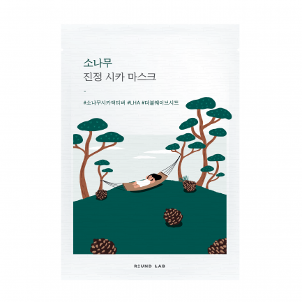 ROUND LAB Pine Calming Cica Mask Sheet Заспокійлива тканинна маска з екстрактом голок сосни 27 ml