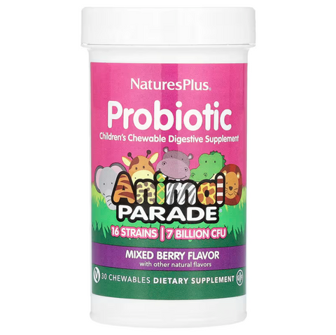 Nature's Plus Probiotic Пробіотики для дітей, покращення травлення суміш ягід 30 шт