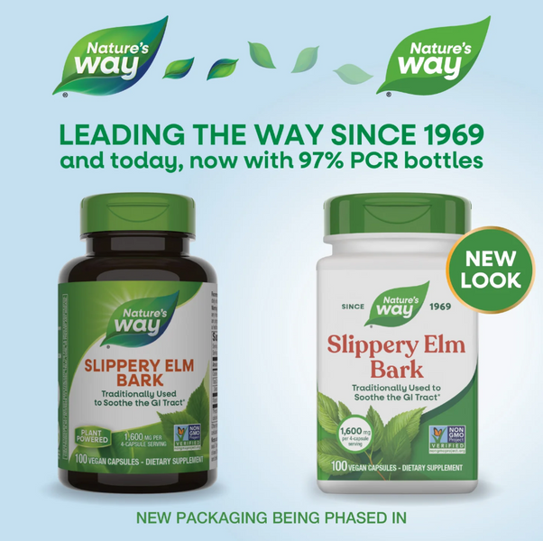 Nature's Way Slippery Elm Bark Кора червоного в&rsquo;язу 400 mg 100 vegan capsules