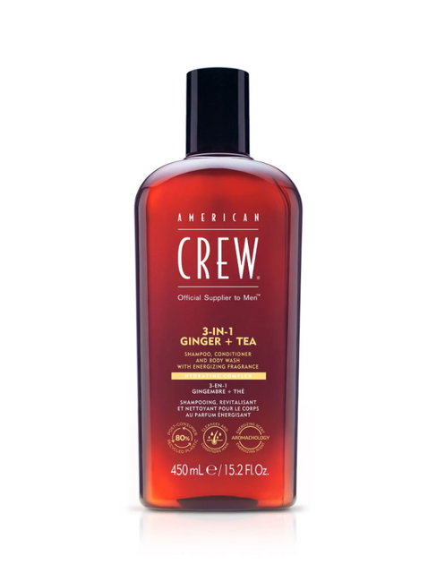 American Crew 3 in 1 Shampoo/Conditioner/Body Wash Ginger Tea 450 ml
