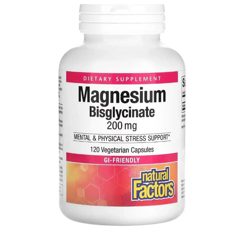 Natural Factors Magnesium Bisglycinate 200 mg 120 veg caps