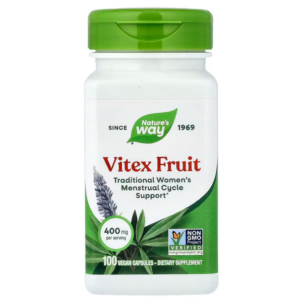 Nature's Way Vitex Fruit Плоди вітекса 400 mg 100 vegan capsules