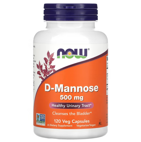 Now Foods D-Mannose 500 mg D-манноза 500 мг 120 herbal capsules