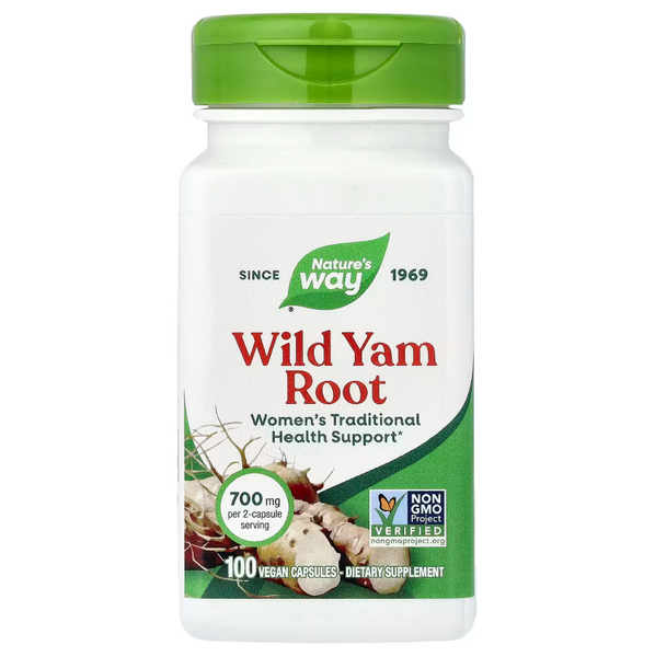 Nature's Way Wild Yam Root 700 mg Дикий Ямс 700 мг Корінь 100 capsules