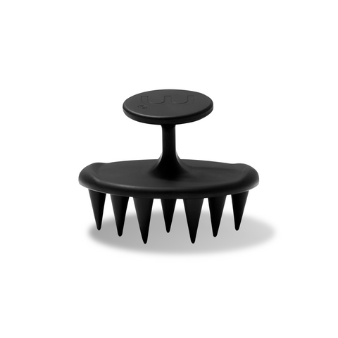 MON MOU SOFT SCRUB BRUSH BLACK Силіконова чорна щітка для очищення шкіри голови