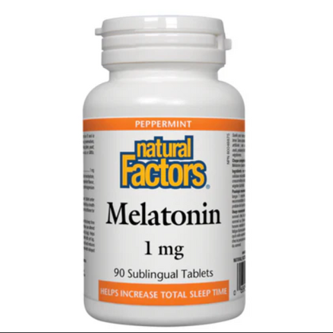 Natural Factors Stress-Relax Melatonin 1 mg Мелатонін 90 Sublingual Tabs