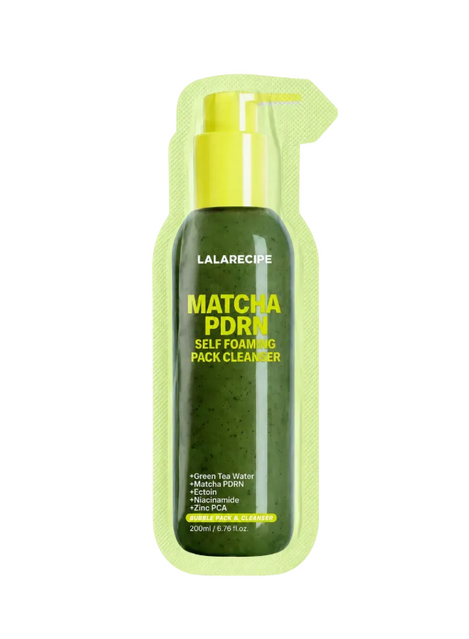 Lalarecipe Matcha PDRN Self-Foaming Pack Cleanser Пінка для вмивання з Matcha PDRN комплексом 3 ml