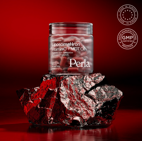 Perla Helsa Liposomal Iron Високобіодоступне залізо (бісгліцинат) з вітаміном С та МСТ-олією 60 caps